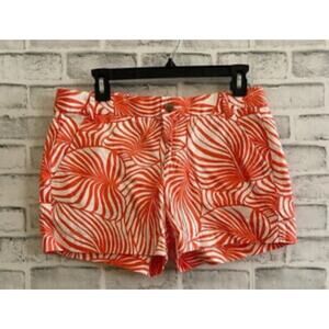 Gap Khakis Sunkissed Shorts Size 4 Orange White Print
